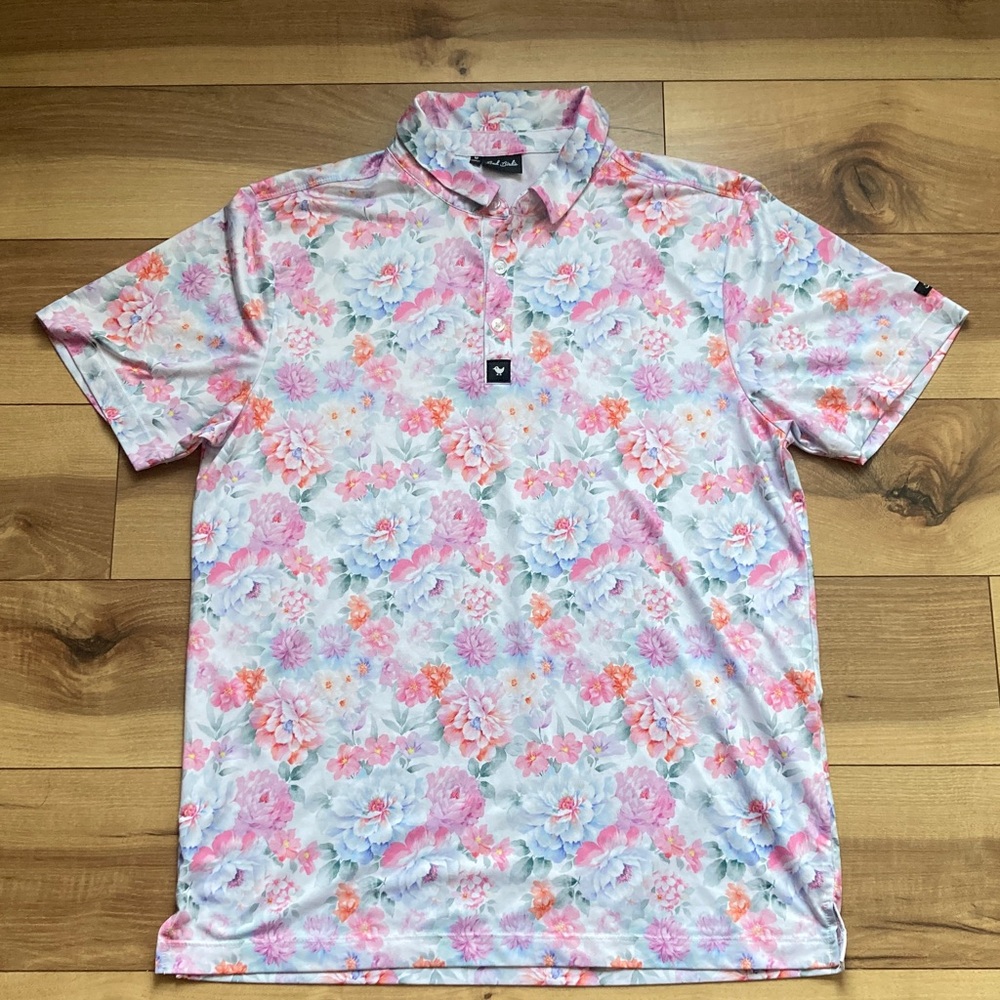 Bad Birdie Floral Print Polo
